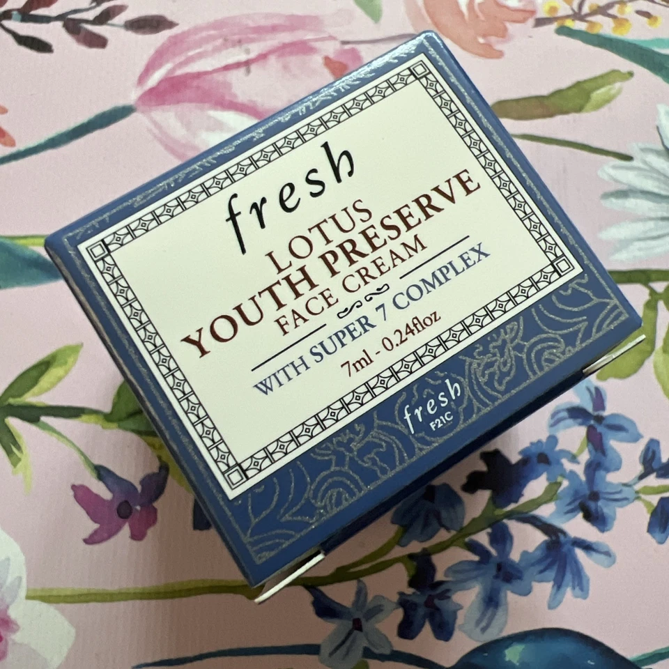 FRESH Lotus Youth Preserve Face Cream with Super 7 Complex; 7 mL Mini New in Box - Image 4 of 4