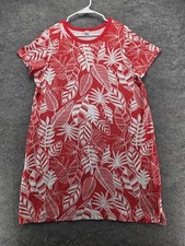 Old Navy Shirt Womens 2XL Leaf Print Casual Crewneck Short Sleeve Dress Summer