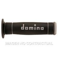 Domino Trial PuñOs Geschlossen Schwarz-Grau 22 Mm 125 Mm FüR Moto Ersatzteile
