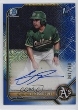 2022 Bowman Chrome Prospect HTA Choice Refractor 41/150 CJ Rodriguez Auto 0b3
