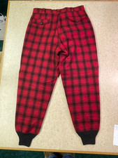 Vintage Woolrich Insulated Red  Black Plaid Hunting Pants- Size 38- Dry Cleaned