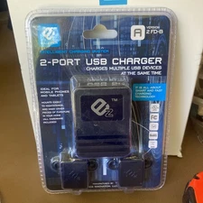 EZ Collection 2-Port USB Charging Station 2FD-B New NIP Sealed