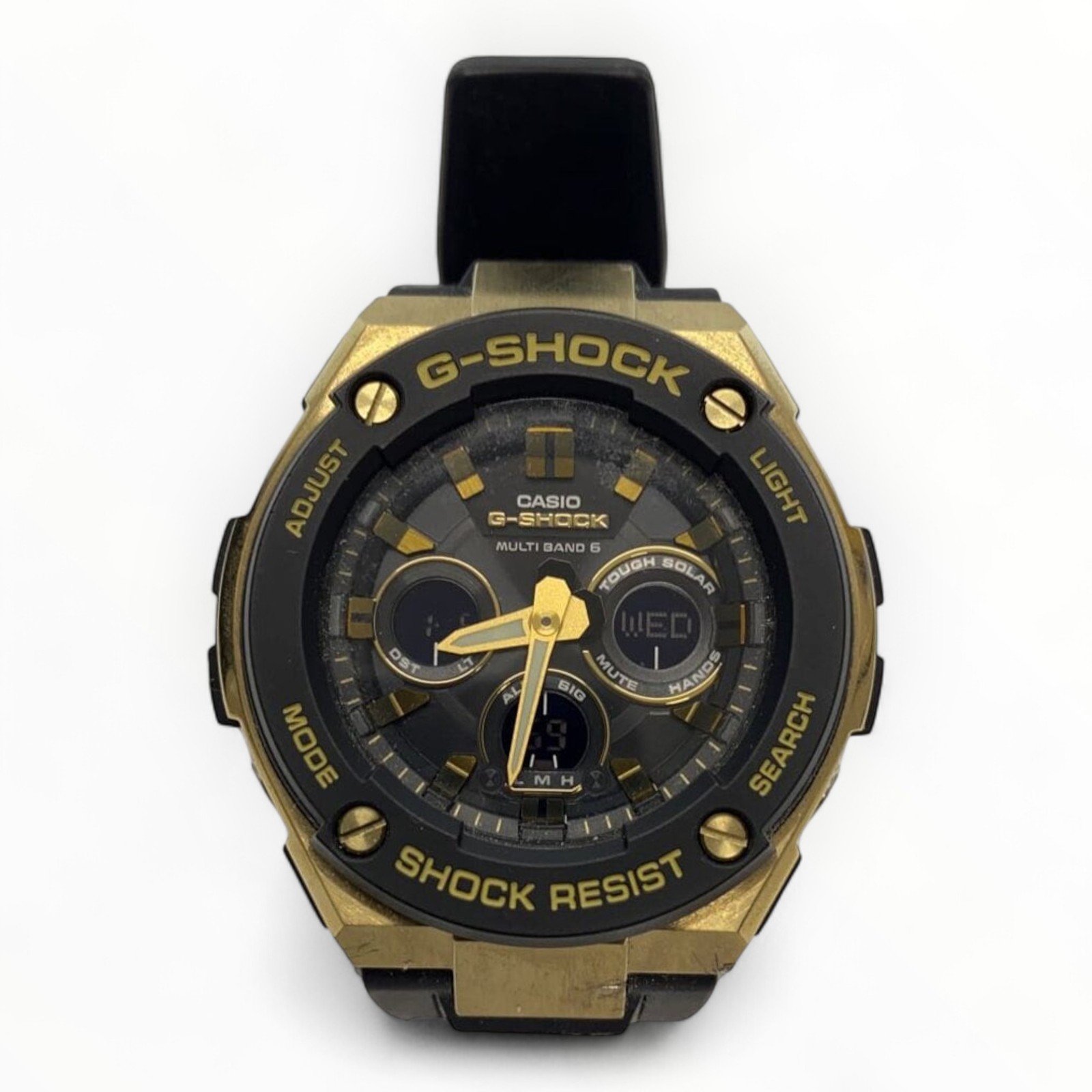 CASIO Multiband 6 Solar Ana-Digi Watch Black Authentic Men H:1.77” W:1.77” 7051