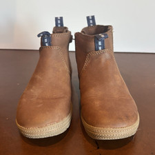Cat Jack Boys Chelsea Ankle Boots Zip Zipper Round Toe Brown US 7