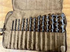 Jeu de 13 pièces vintage Irwin Pro Grade 4-16, forets à main vis dans rouleau à outils !