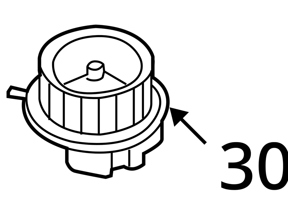 Motor soplador doble zona Climatronic Opt 9AK compatible con 07-14 EOS 2732701 Foto 4 de 4