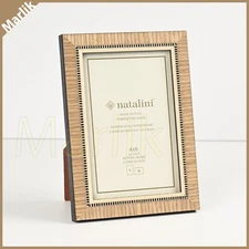 NATALINI Handmade ITALIAN Marquetry Frame 4X6" (10x15 cm) Light Brown/Beige, NEW