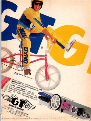 1986   GT Performer Dyno Martin Aparijo Print Ad   80s BMX Bike FA.50
