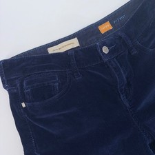 Pilcro and the Letterpress Navy Blue Corduroy Pants Size 29 Straight Leg