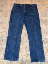 Wrangler Men's Dark Blue Relaxed Straight Jeans 36x30 A138