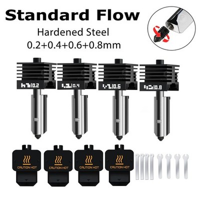 H2C H2S H2d Hotend Standard flow Für Bambu Lab 0,2-0,8 mm aus Gehärtetem Stahl