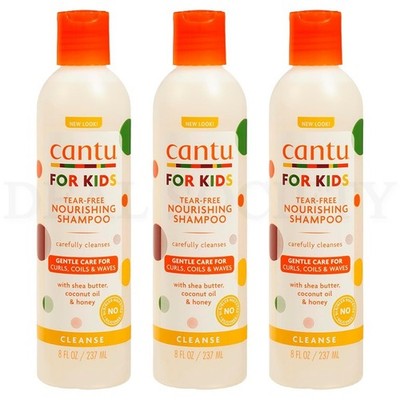 Cantu Care for Kids TearFree Nourishing Shampoo 8oz Lot of 3