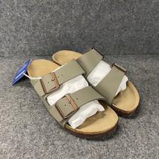 BIRKENSTOCK Arizona Birkibuc Sandals Unisex Size M5/W7 Stone