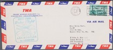 MayfairStamps US First Flight 1957 California Los Angeles to London England TWA