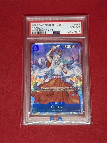 2025 ONE PIECE OP13-CARRYING ON HIS WILL ALTERNATE ART #054 YAMATO PSA 10