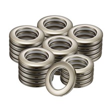 25-Pack Curtain Grommets 1-9/16" Inner Diameter Plastic Ring Coffee