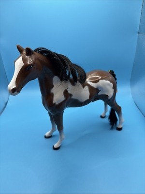 1996 Mattel Barbie Pinto Horse Brown White Doll Horse Figure Black Mane Tail