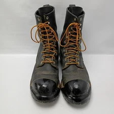 Red Wing 2218 Black Steel Toe Logger Leather Work Boots Vibram USA Made Size 12D
