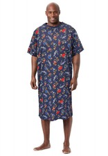KingSize Men's Big Tall Short-Sleeve Jersey Henley Nightshirt