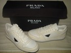 100% AUTHENTIC NEW MEN PRADA DOWNTOWN LOGO WHITE SNEAKERS UK 9/US 10 D — photo 8