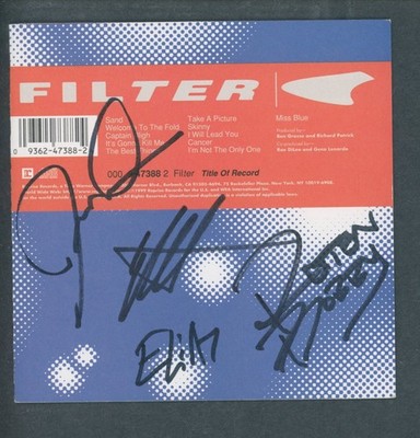 Filter Title Of Record Signed CD Booklet All 4 Members Richard Patrick