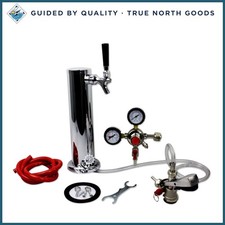Kegerator Conversion Kit with Dual Gauge Regulator and Single Faucet Design