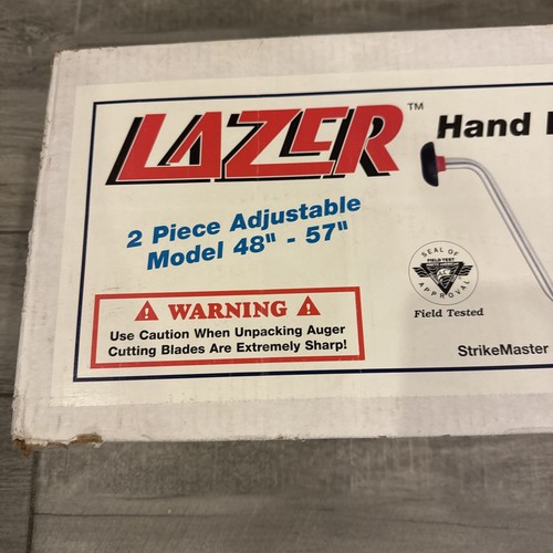 StrikeMaster Lazer Hand Ice Auger - Black Non Slip Grips 2 PC Adjustable - Picture 6 of 9