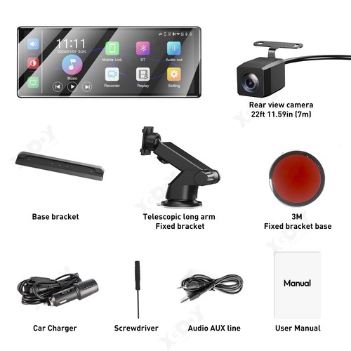4K HD WIFI Dash Cam Car GPS Navigation BT Apple CarPlay & Android Auto 11.3 In - Picture 14 of 14