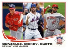 Gio Gonzalez/R.A. Dickey/Johnny Cueto 2013 Topps #287 ID:32187