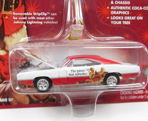 Johnny Lightning Coca Cola Holiday Ornaments 1969 Dodge Charger Sammlerstück - Bild 2 von 3