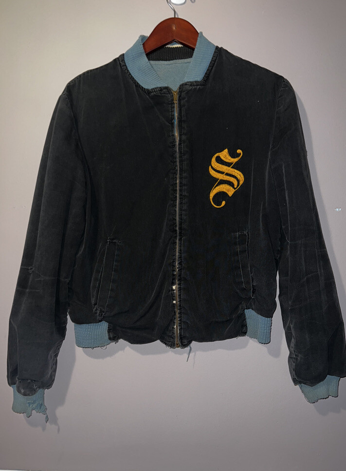 VINTAGE 1950's SOUTHERNERS HOT ROD CAR CLUB CHAIN STITCHED JACKET