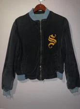 VINTAGE 1950's SOUTHERNERS HOT ROD CAR CLUB CHAIN STITCHED JACKET serval zipper