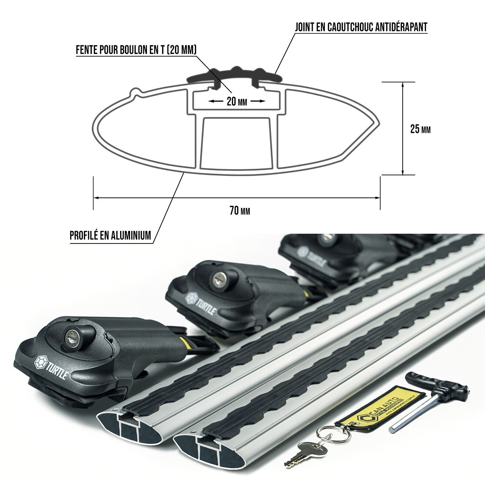 Barres De Toit Pour Mercedes Classe C W204 Break (2007-2013) - Transversales Amovibles - Neuf