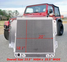 4 Row Aluminum Radiator For 1987~2006 2004 Jeep Wrangler TJ,YJ 2.4 2.5/4.0/4.2L