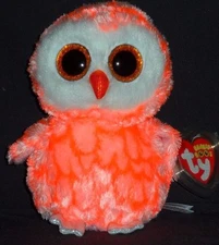 TY BEANIE BOOS - CORA the 6" OWL - JUSTICE EXCLUSIVE - MINT with MINT TAG