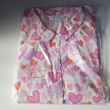 WOMENS XL THE COMPANY STORE Valentines Day HEARTS COTTON PAJAMA SET W/ SHORTS