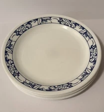 Harvest Time Dark Blue Fruit Panels Bread Plates By Corelle. Set of 7