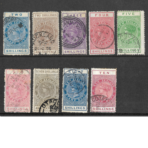 NEW ZEALAND QV STAMP DUTY stamp collection values to 7s6d 10s eBay