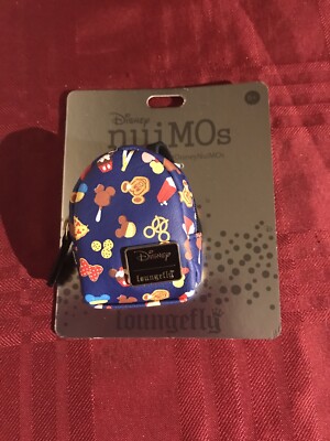 Disney Parks nuiMos Loungefly Blue Backpack Mickey Food Icons New