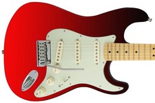 Guitar Skin Axe Wrap Re-skin Bass Reface Electric Vinyl Red Black Fade 1167