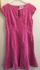 Bob Mackie Studio Silk Dress Pink / Fuchsia Floral Size 4P