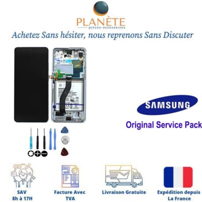 Écran LCD Complet + Batterie Pour Samsung Galaxy S21 Ultra 5G G998 – Argent, Neuf