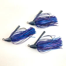 3-Pack Hand-Tied 1/2-oz. Black Light Swim Jigs with FREE SHIPPING!