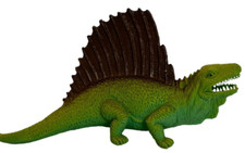 Boley Dinosaur Edaphosaurus Toy Green Soft Plastic Pretend Play Prehistoric 7 in