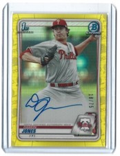 Damon Jones - 2020 Bowman Chrome Prospect Yellow Refractor 1st Bowman AUTO /75