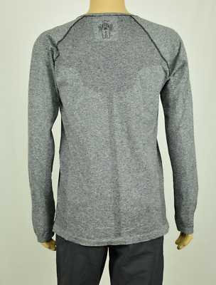 HPE Hommes Gris Freshfit Croix X sans Couture Long Manche