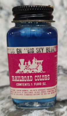 FLOQUIL RAILROAD COLORS MODEL PAINT - 1oz 1 OUNCE - RR56 GN BIG SKY BLUE