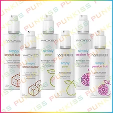 Wicked Simply Flavored Edible Fruit Lube💋Water Based Personal Natural Lubricant