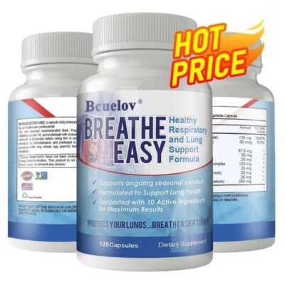 Breathe Easy Integratore Per Vie Respiratorie E Polmoni – 120 Capsule – Bcuelov