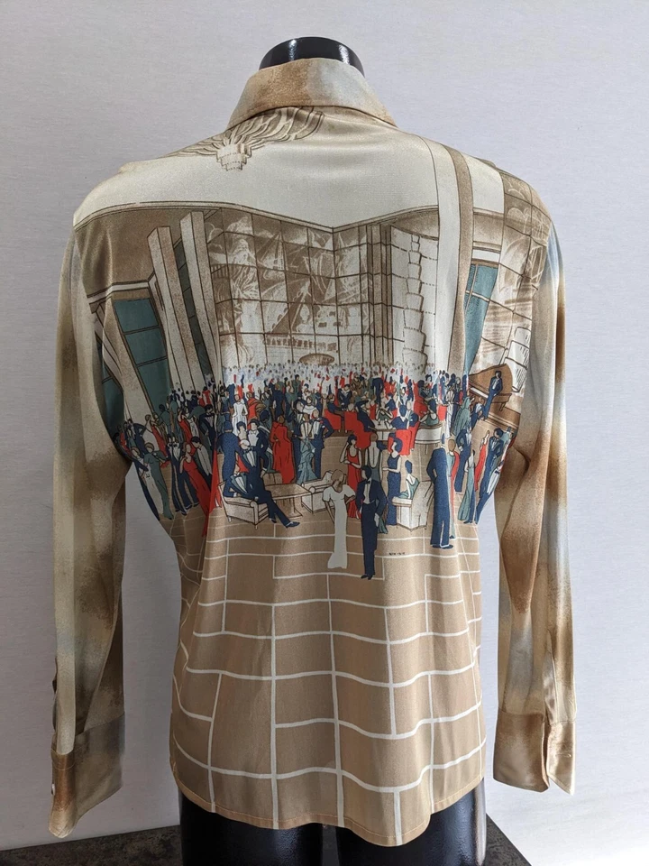 GENUNE Men's NIK NIK Shirt 1920's ERA RESORT SCENE Rare 1970's - Image 2 of 4